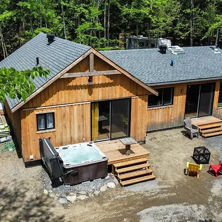 Chalet Deschamps- Spa- Chien Accepte- Nature- Estrie Mansonville Exterior photo