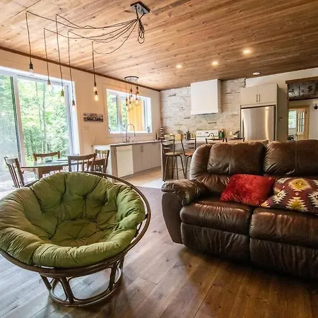 Chalet Deschamps- Spa- Chien Accepte- Nature- Estrie Mansonville Exterior photo